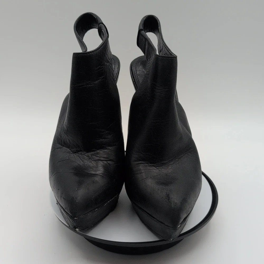 BCBGENERATION| Black Leather High Heel Ankle Boots - Picture 4 of 16